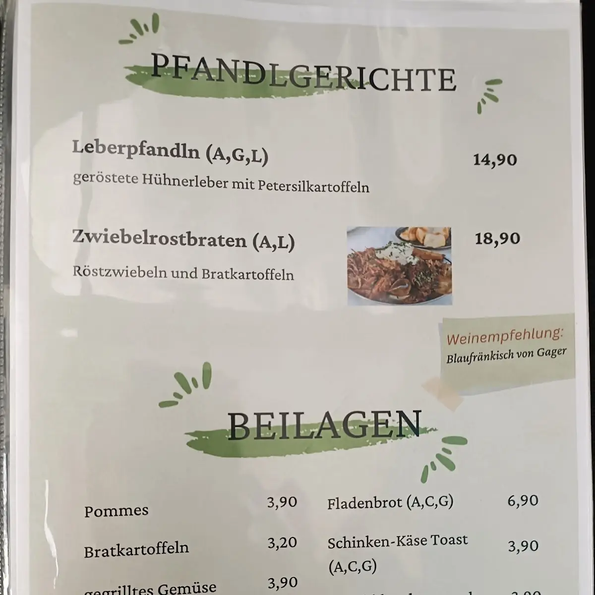Speisekarte photo 2
