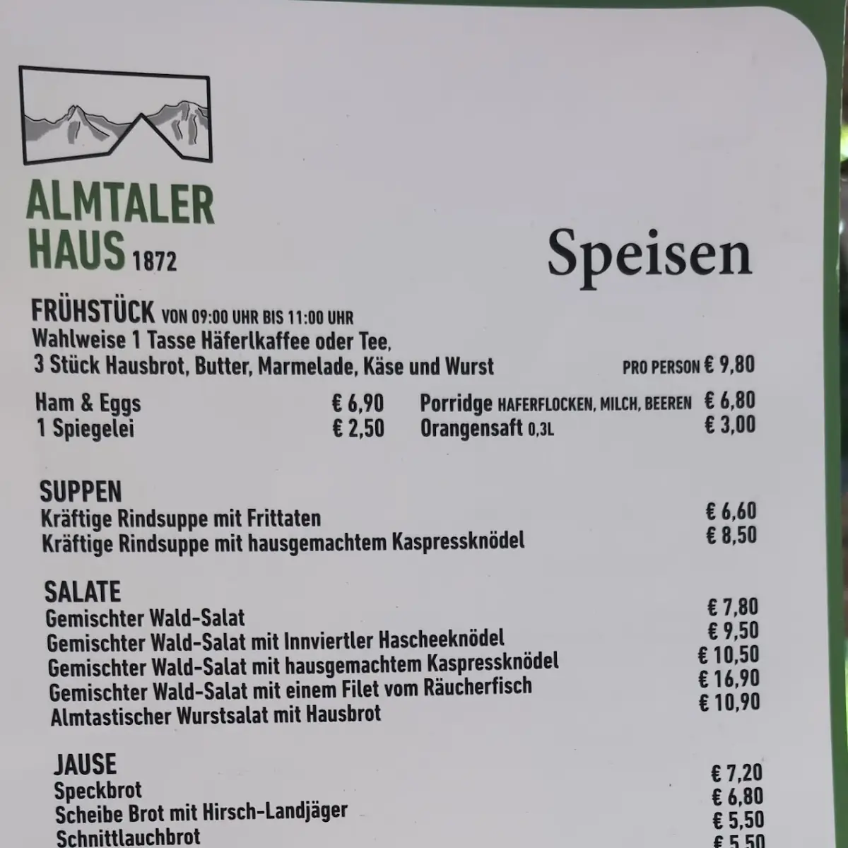 Speisekarte photo 1