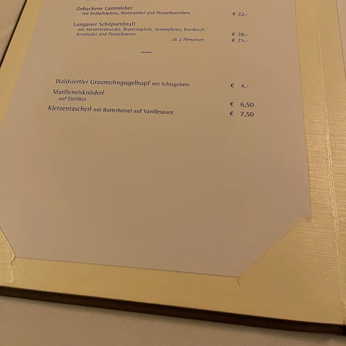 Speisekarte photo 4