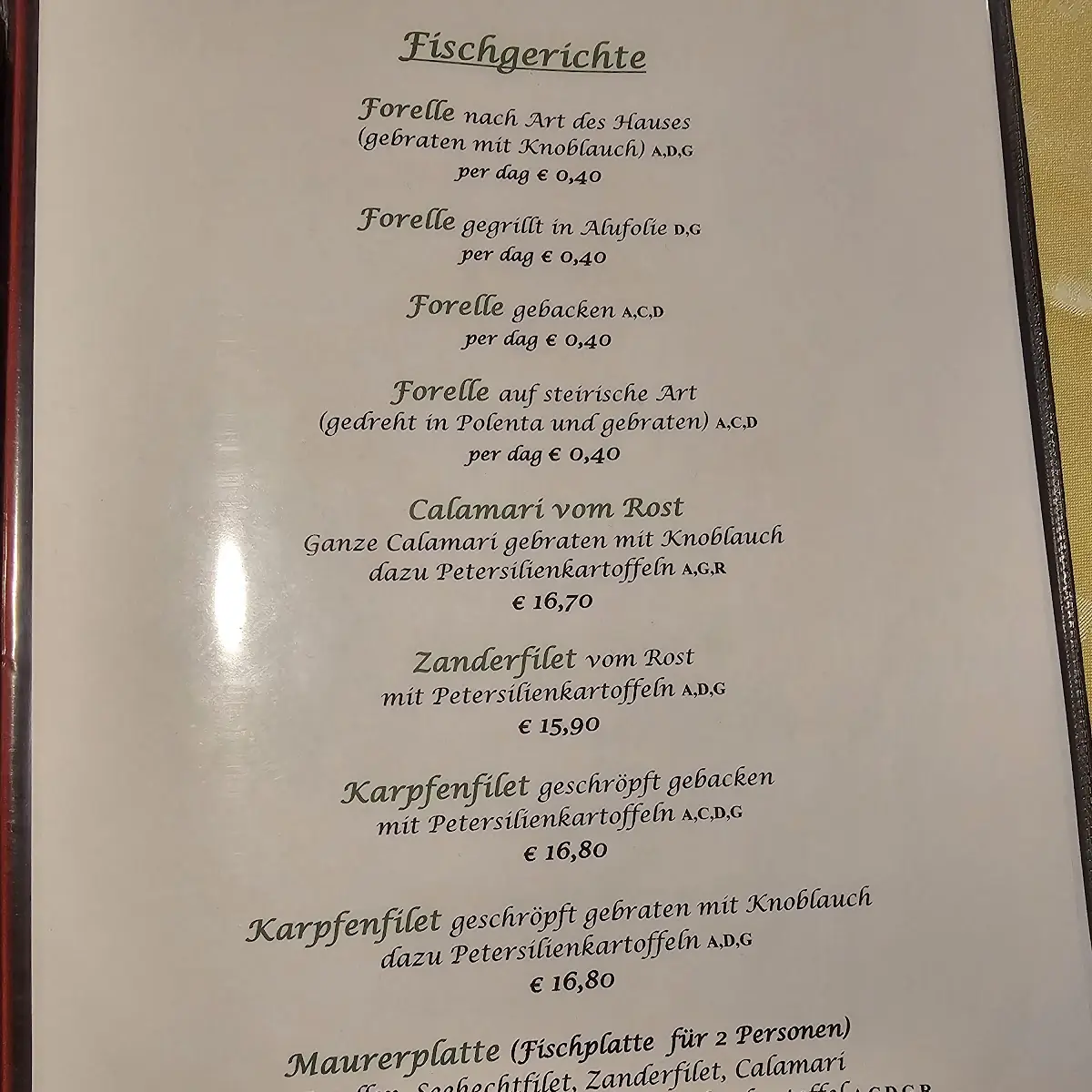 Speisekarte photo 6
