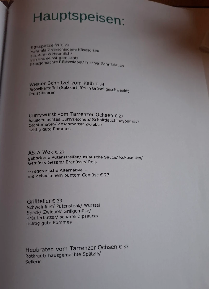 Speisekarte photo 1