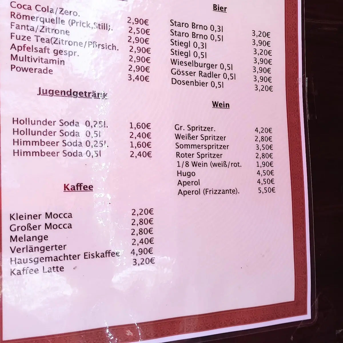 Speisekarte photo 3