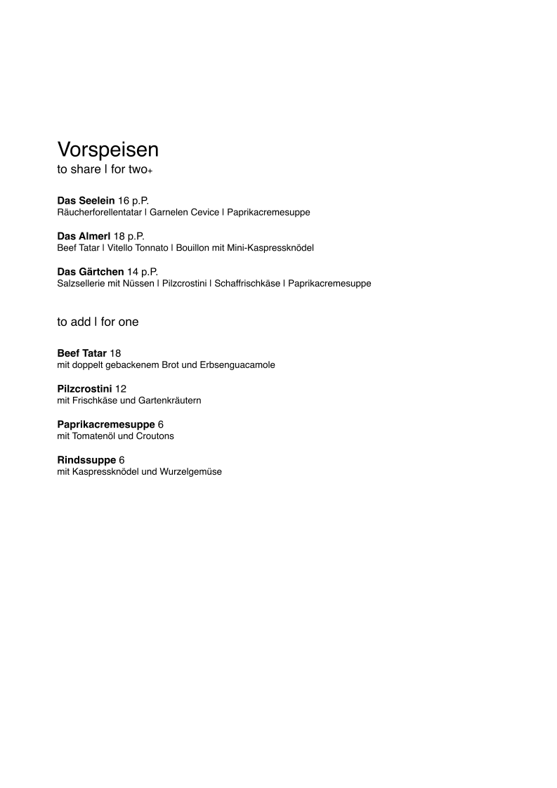 Speisekarte photo 1