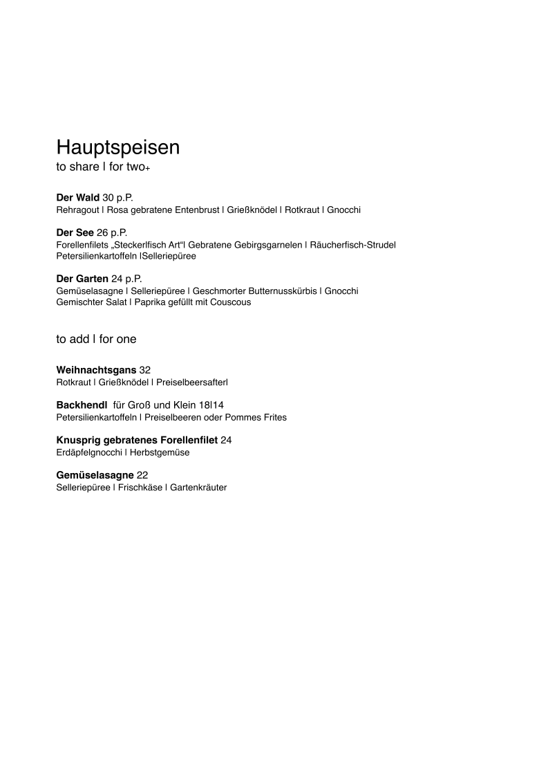 Speisekarte photo 2