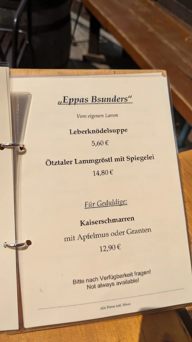 Speisekarte photo 1