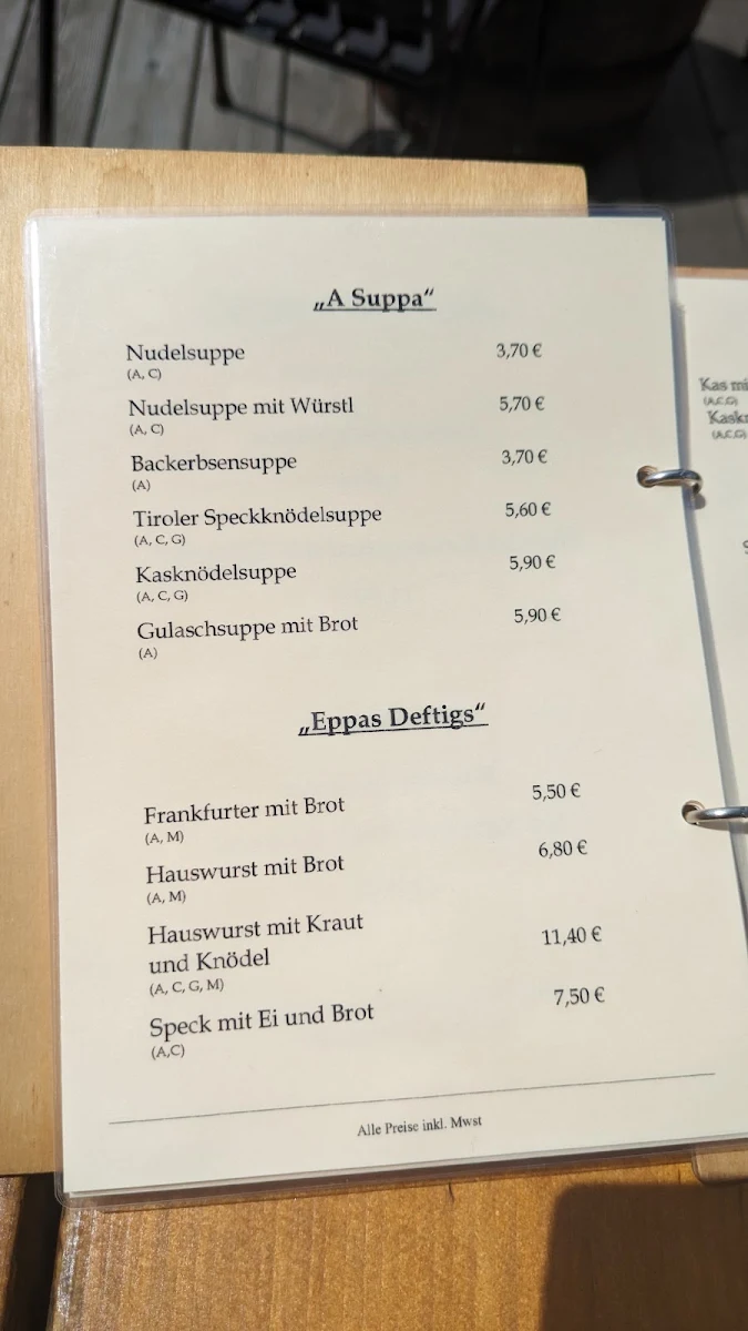 Speisekarte photo 2