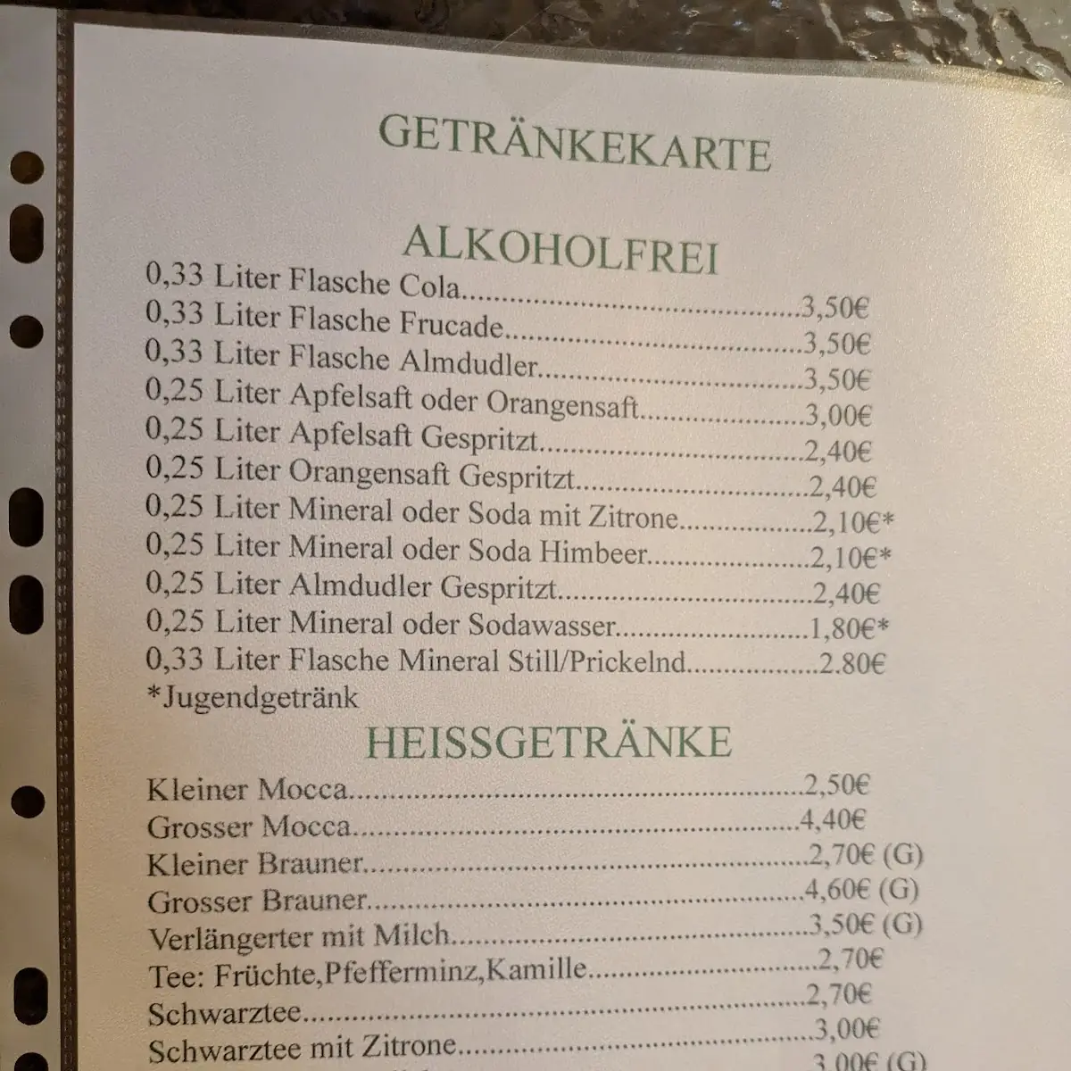 Speisekarte photo 1