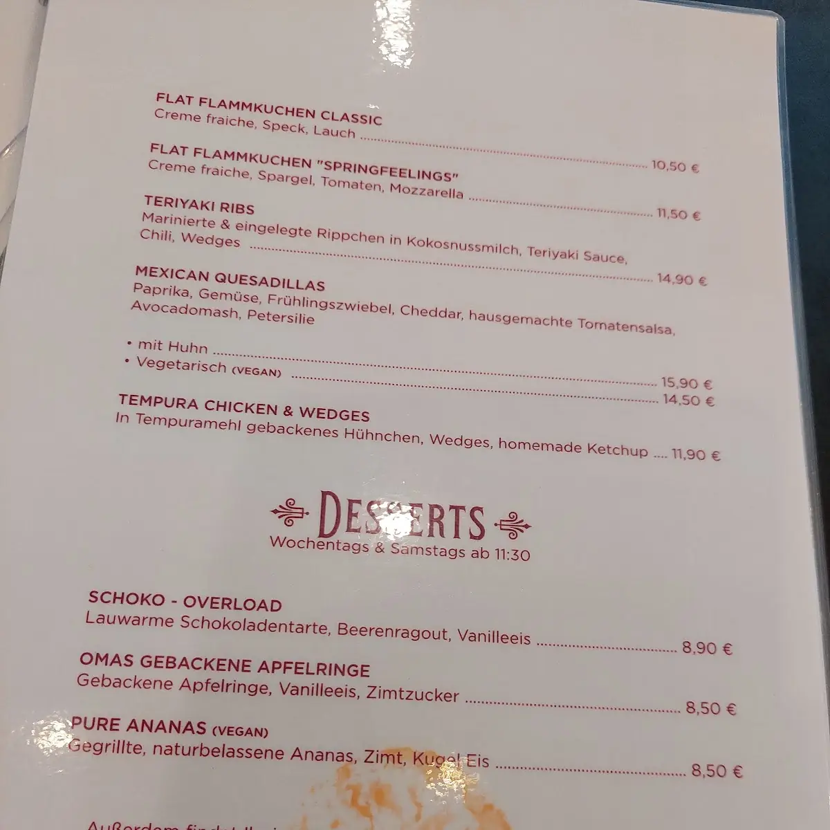 Speisekarte photo 2