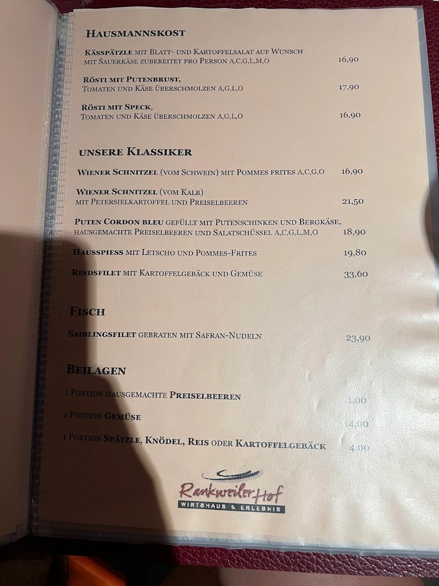 Speisekarte photo 1