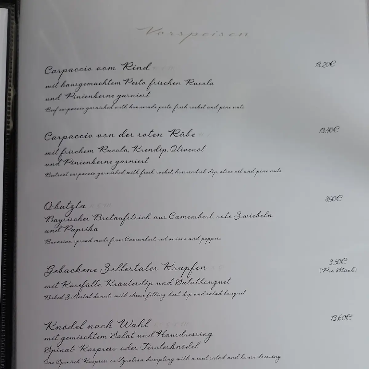 Speisekarte photo 7