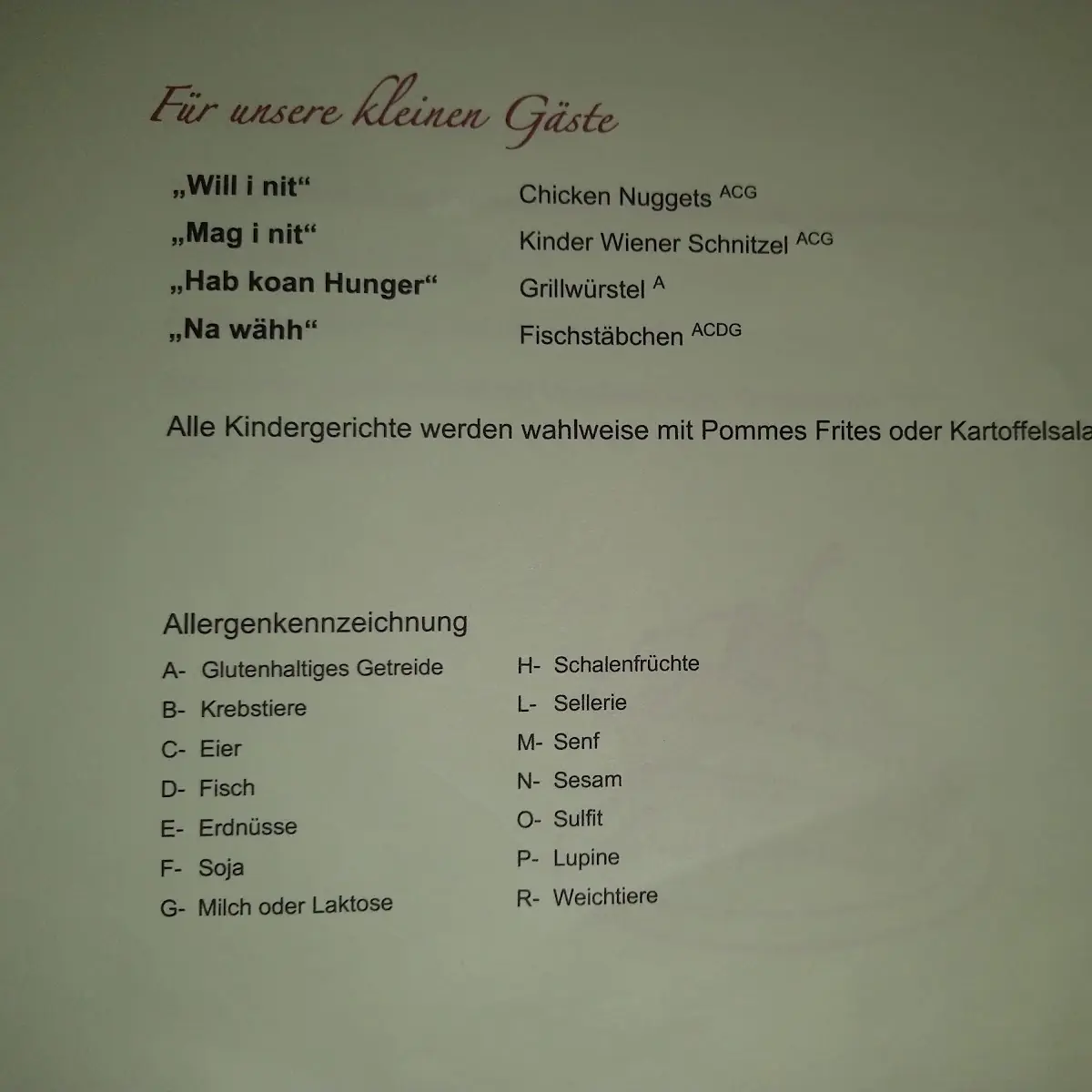 Speisekarte photo 8