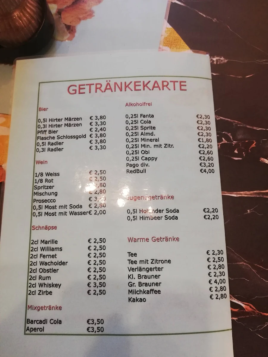 Speisekarte photo 1