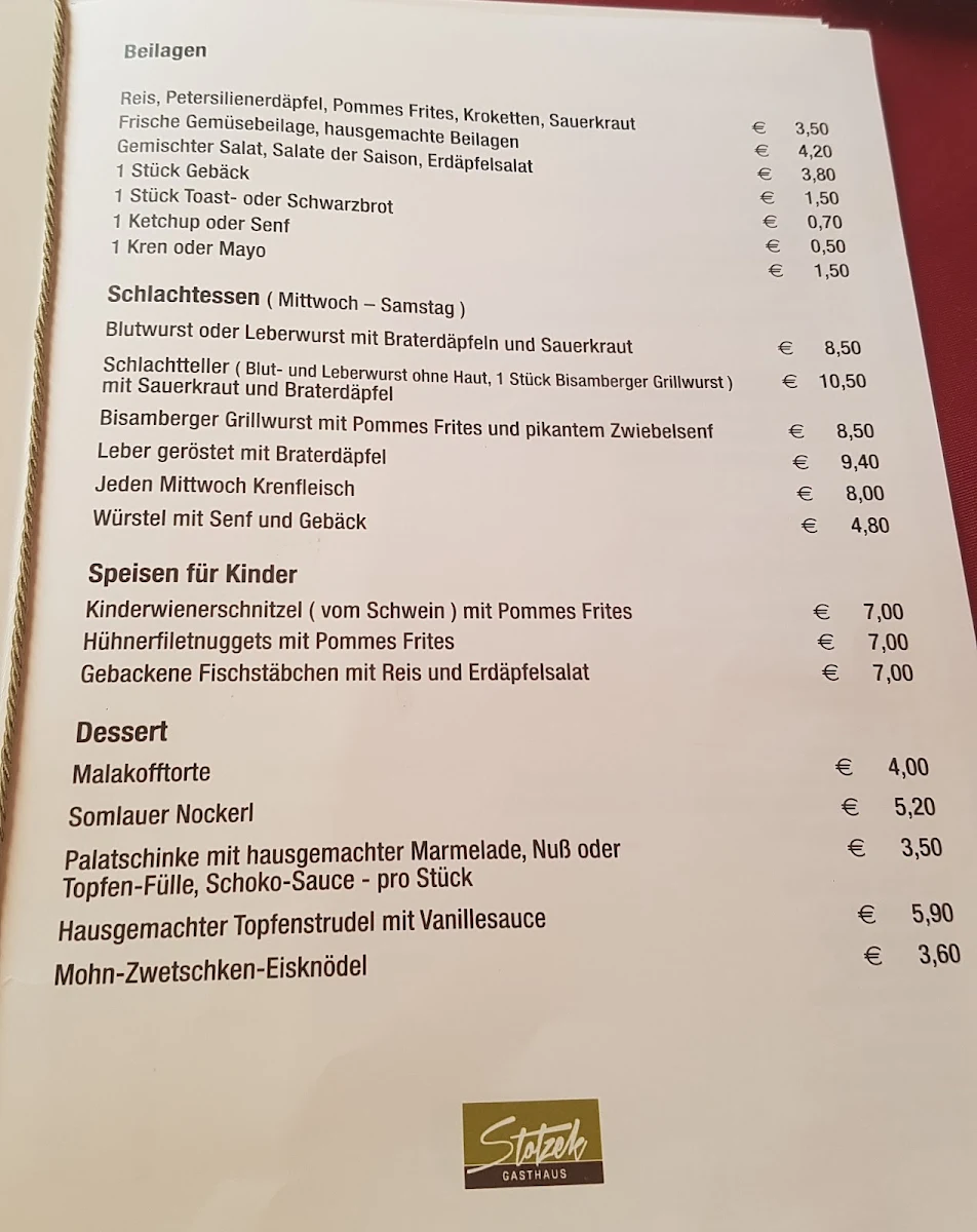 Speisekarte photo 2
