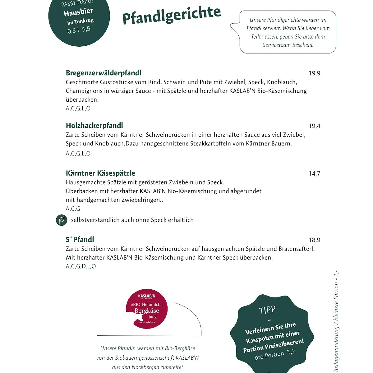 Speisekarte photo 2