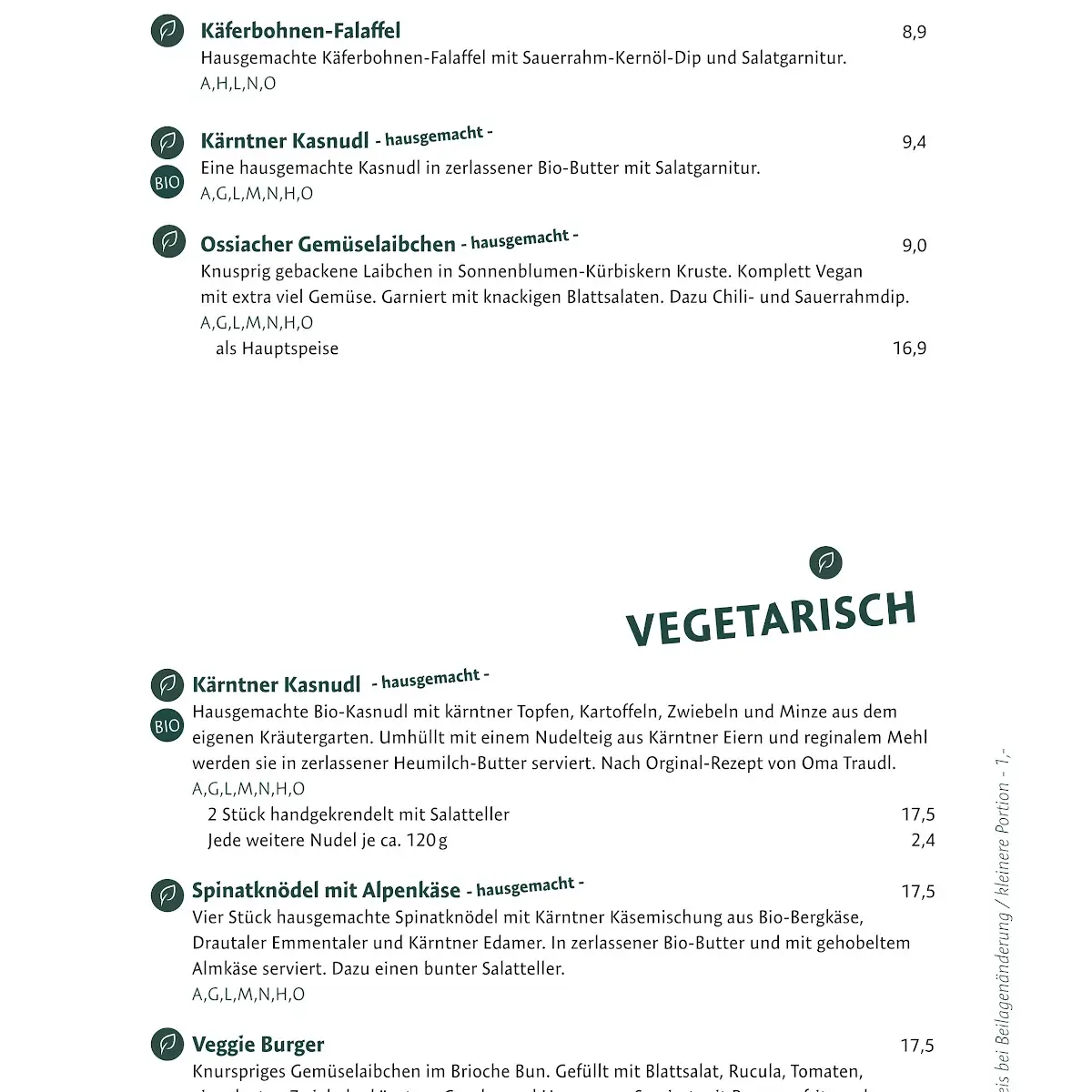 Speisekarte photo 4