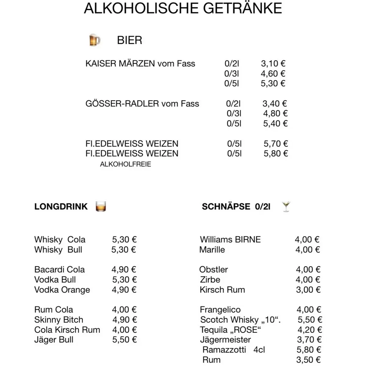 Speisekarte photo 1