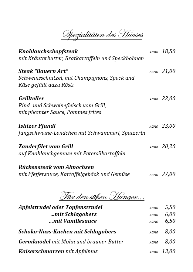 Speisekarte photo 1