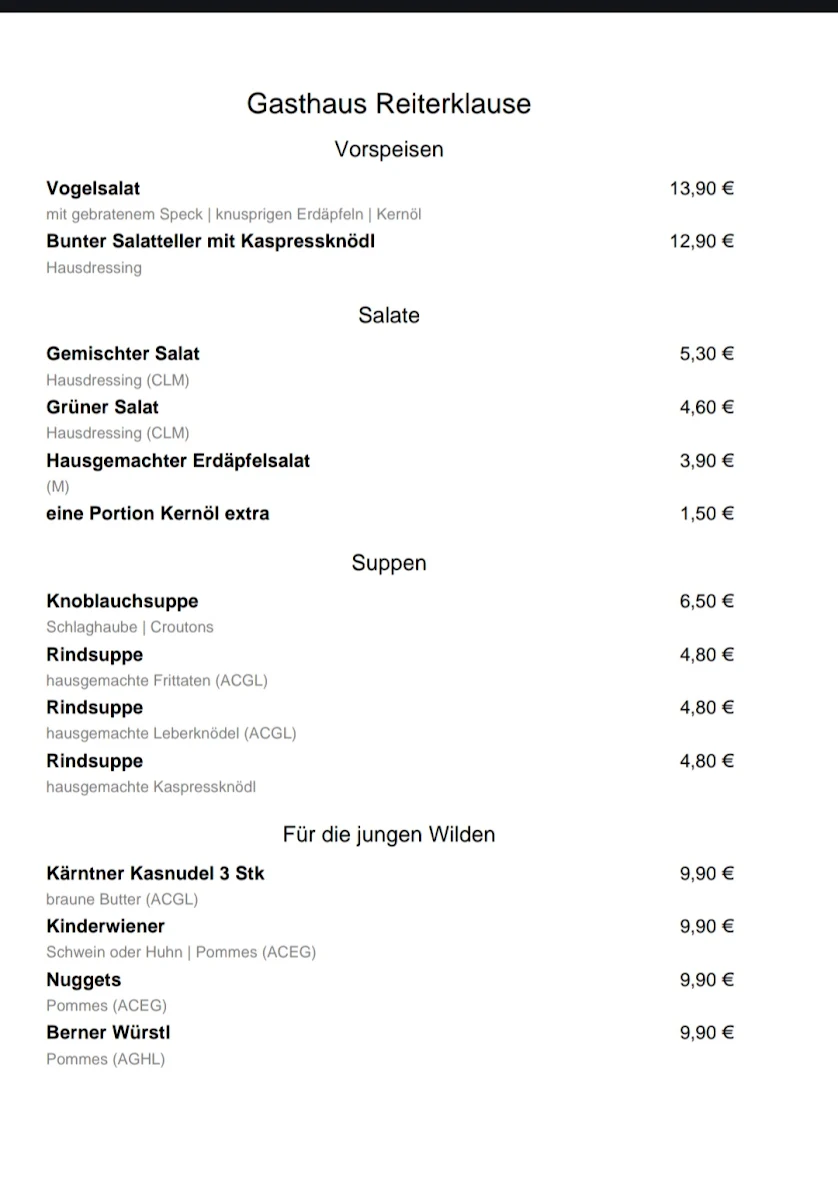 Speisekarte photo 1