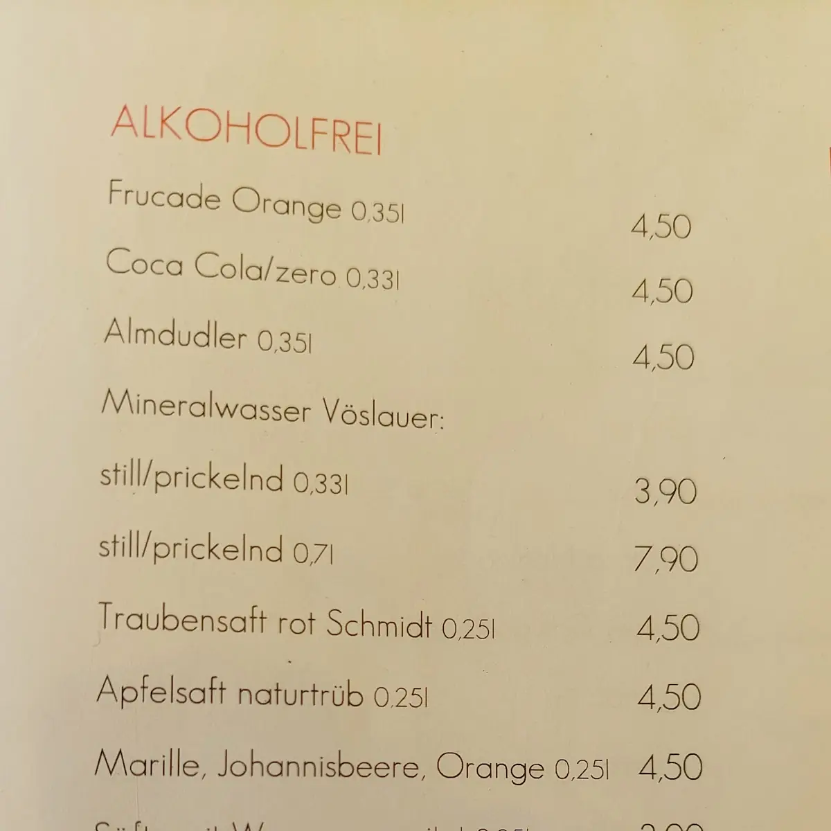 Speisekarte photo 1