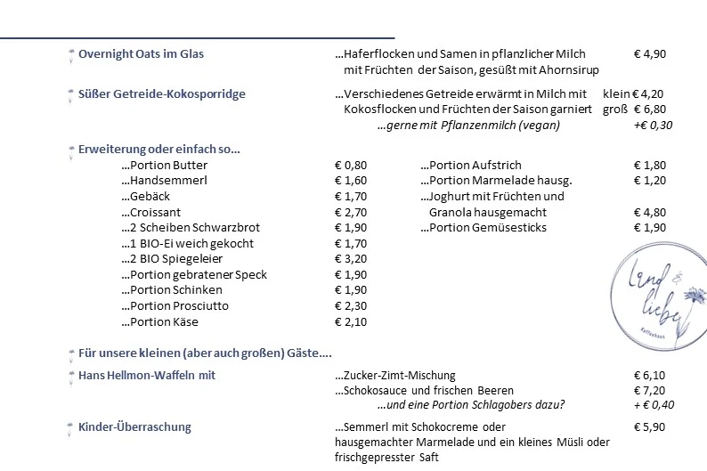 Speisekarte photo 2