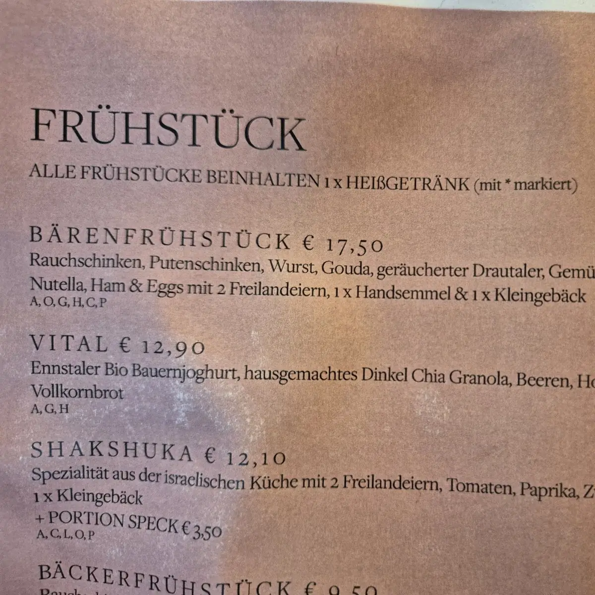Speisekarte photo 1