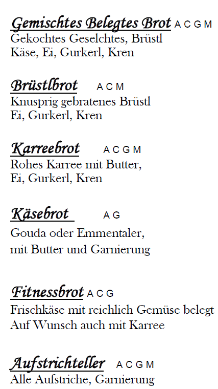 Speisekarte photo 3