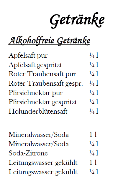 Speisekarte photo 4