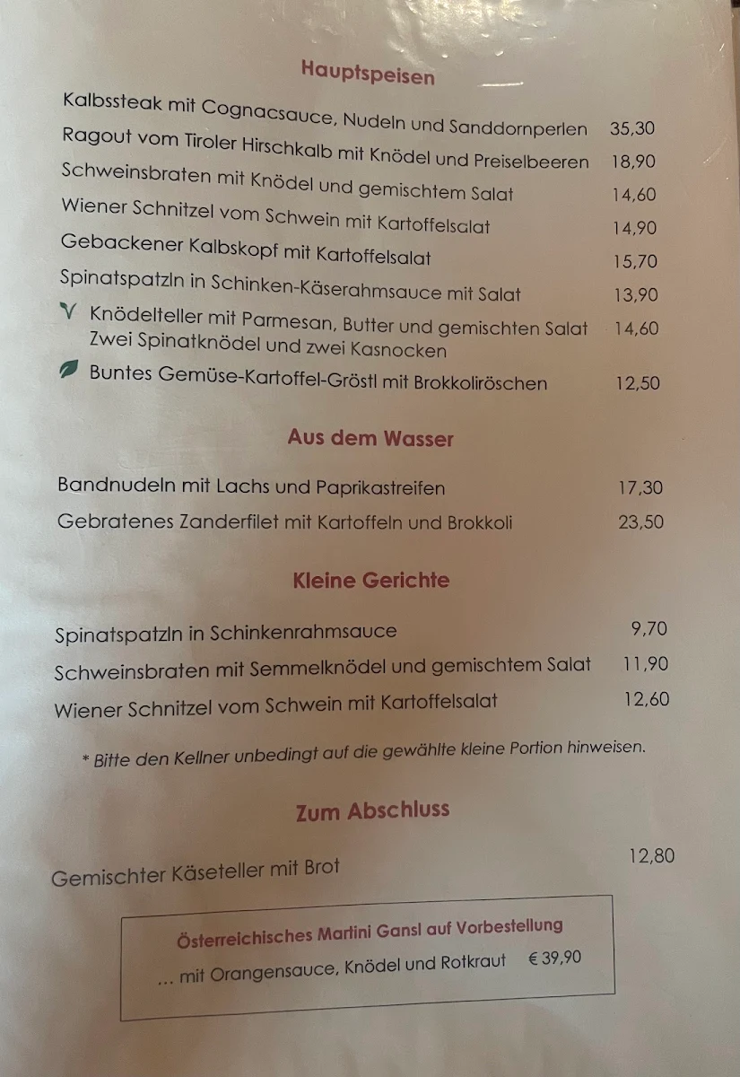 Speisekarte photo 1
