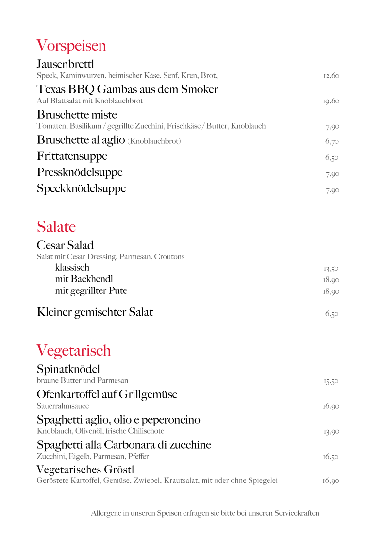 Speisekarte photo 2