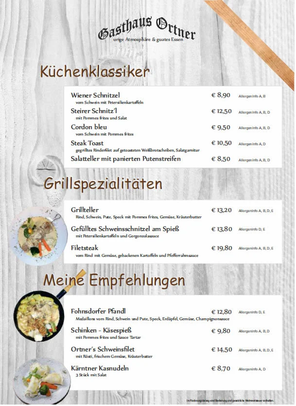 Speisekarte photo 2