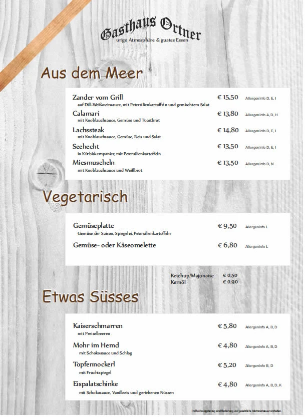 Speisekarte photo 4