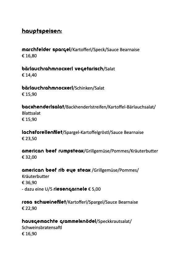 Speisekarte photo 1