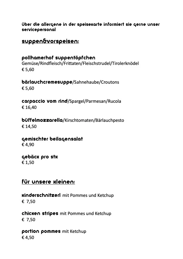 Speisekarte photo 4
