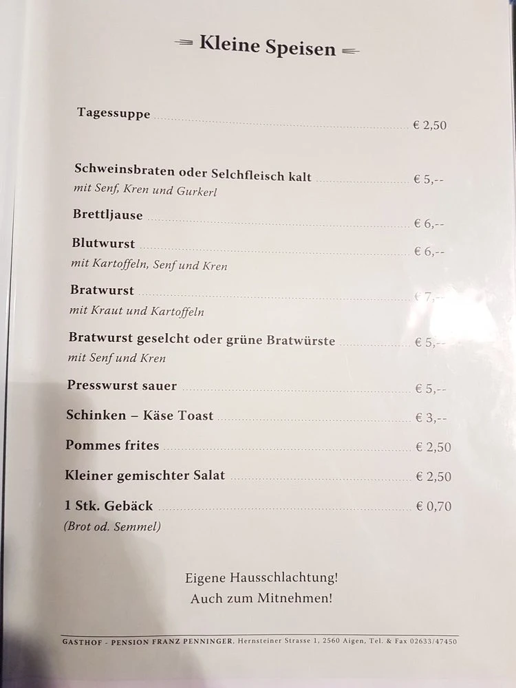 Speisekarte photo 1