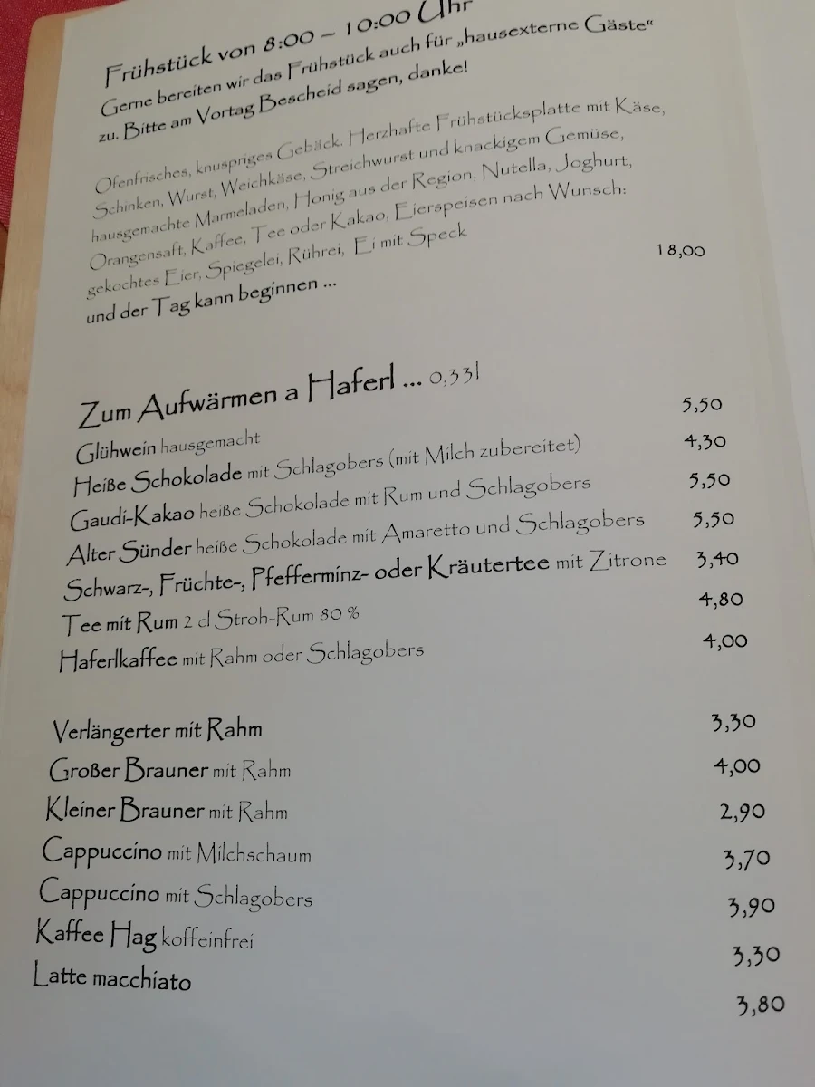 Speisekarte photo 1