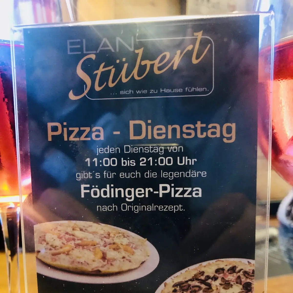 Speisekarte, Gaststüberl Sternart-Peindl