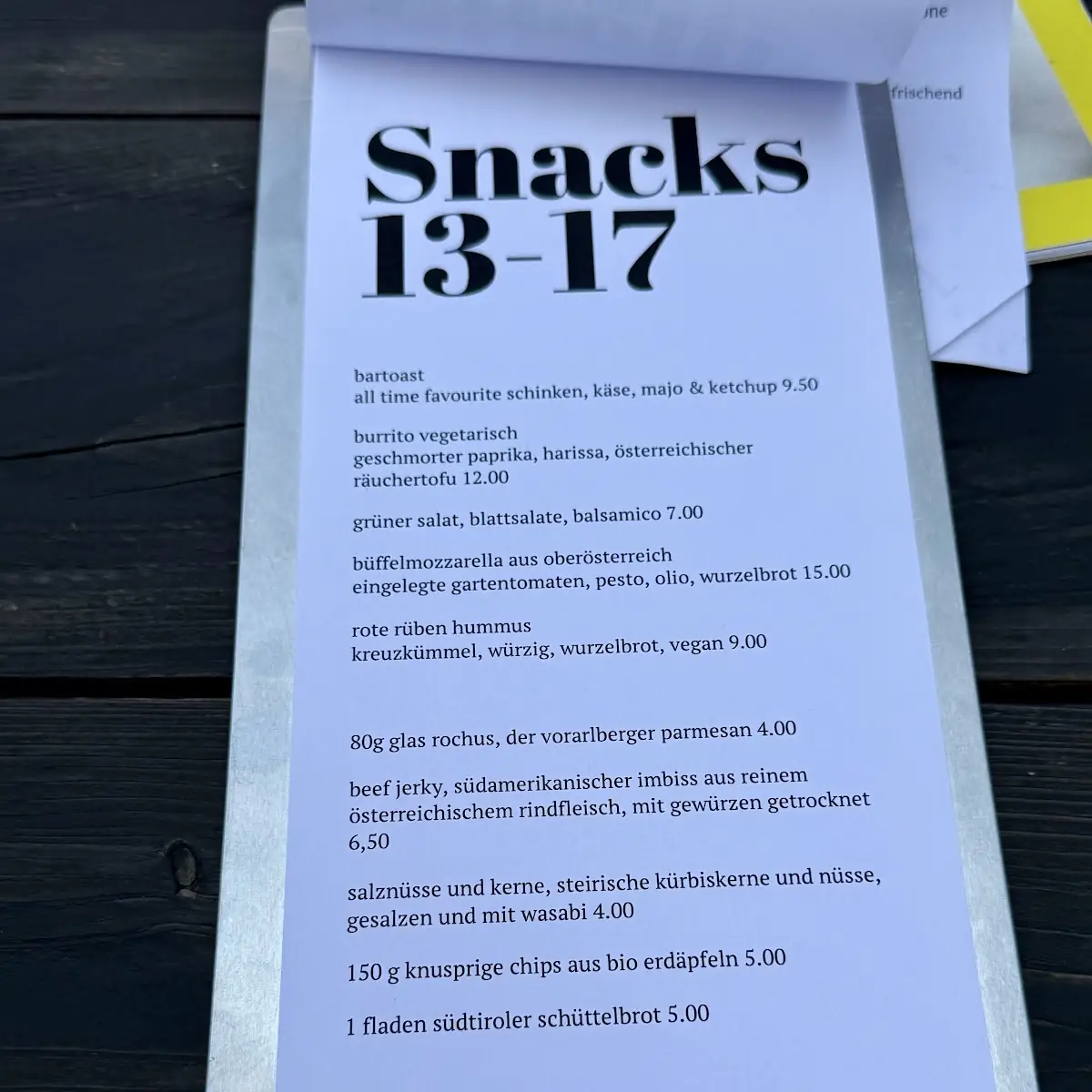 Speisekarte photo 2