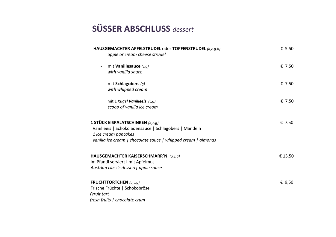 Speisekarte photo 5
