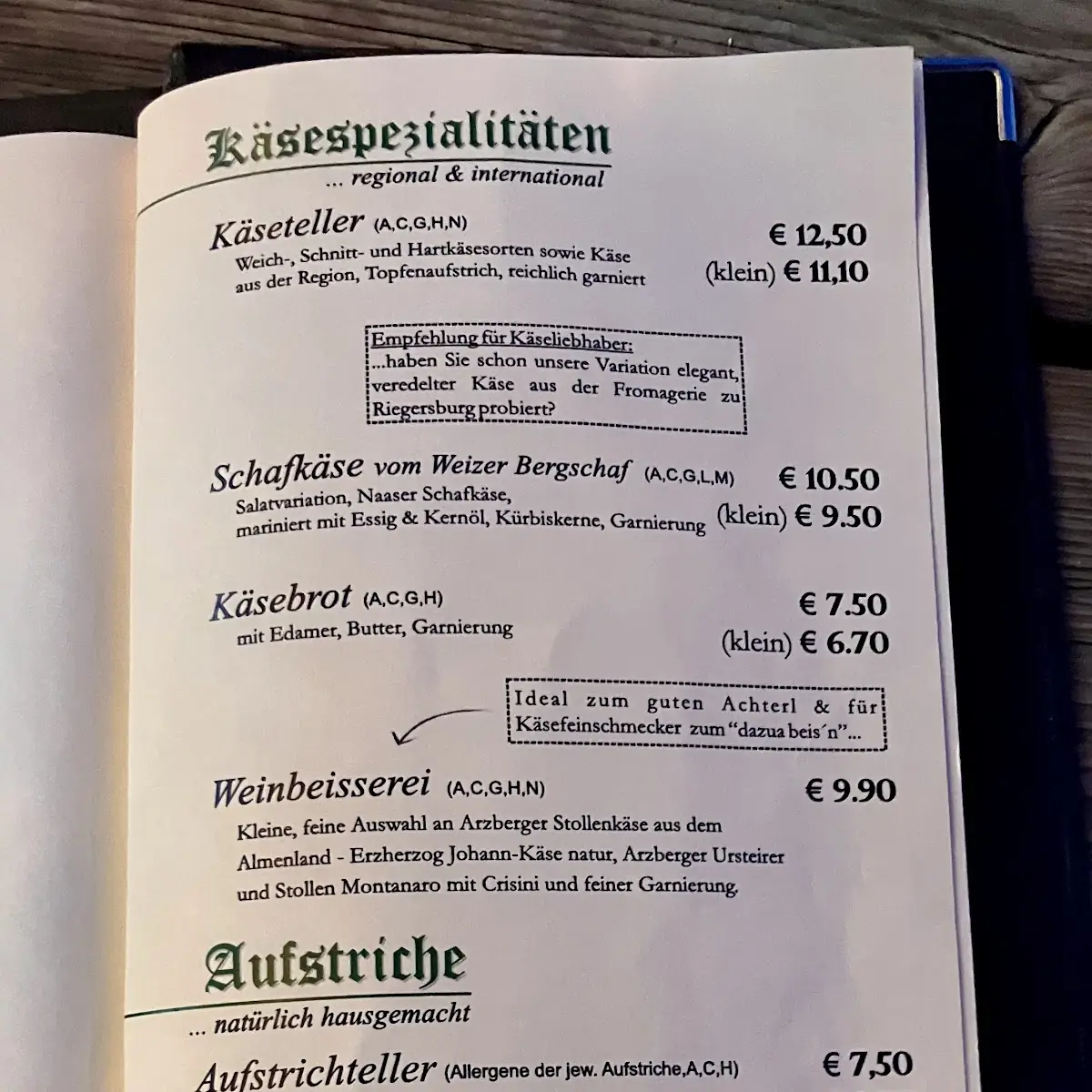 Speisekarte photo 1