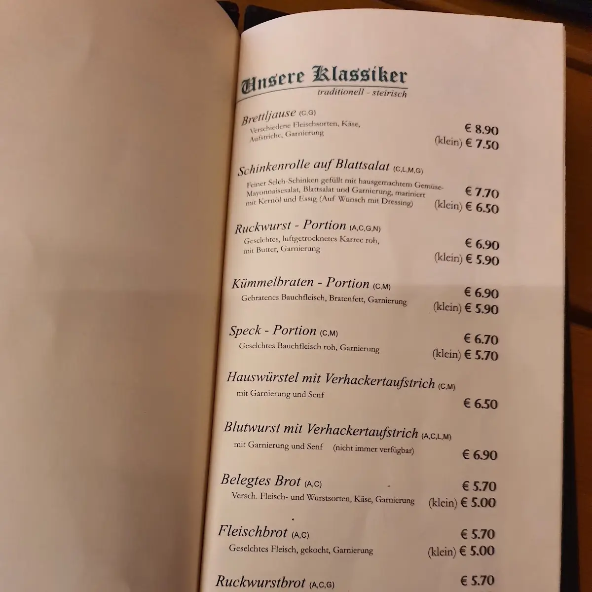 Speisekarte photo 8