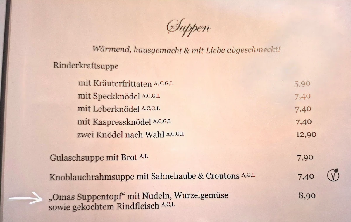Speisekarte photo 1