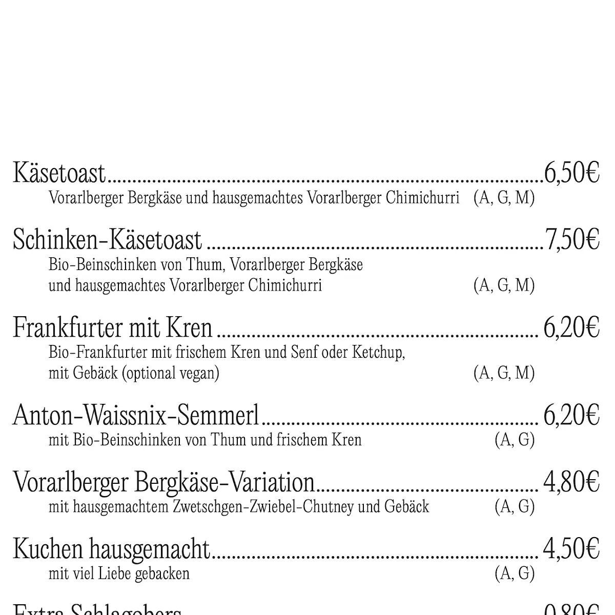 Speisekarte photo 1