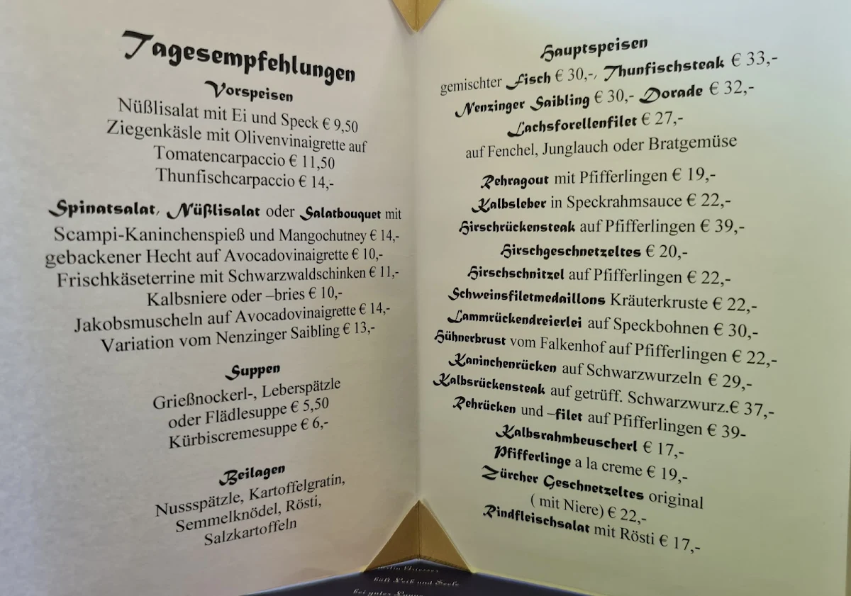 Speisekarte photo 2