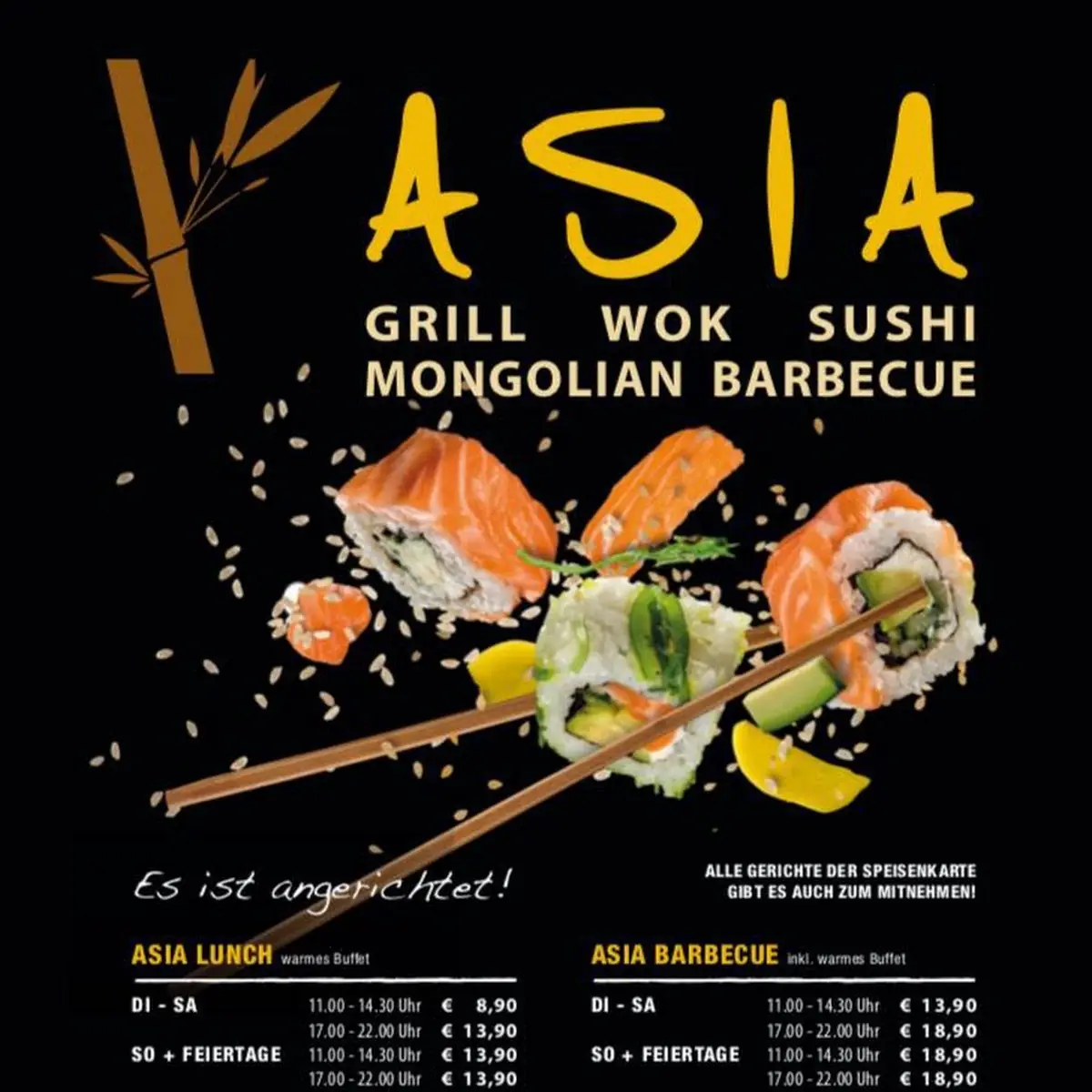 Speisekarte, Asia – Grill Wok Sushi Enns