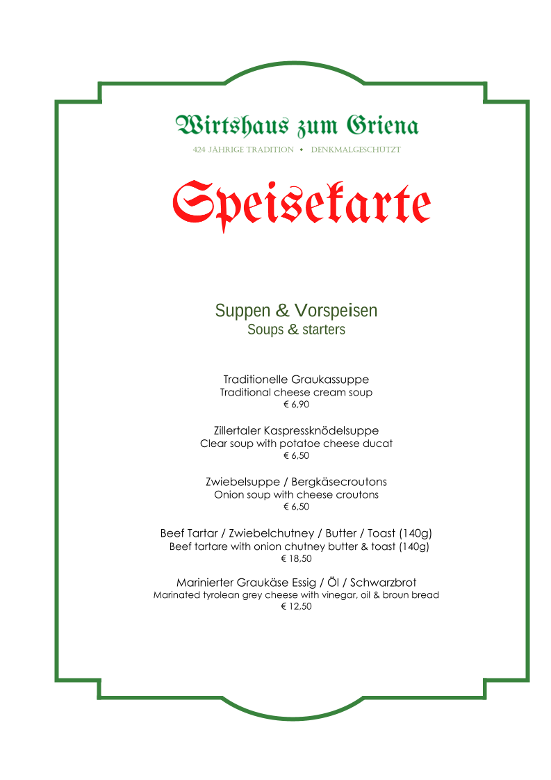 Speisekarte photo 3