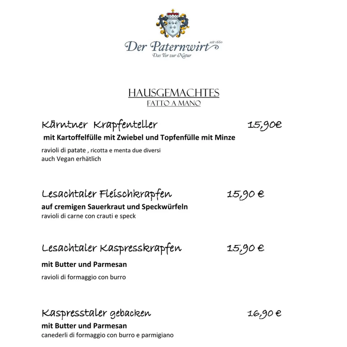 Speisekarte photo 3