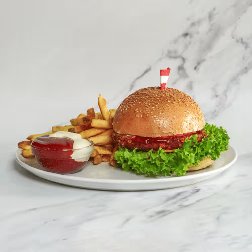 Schnitzelburger mit Käse