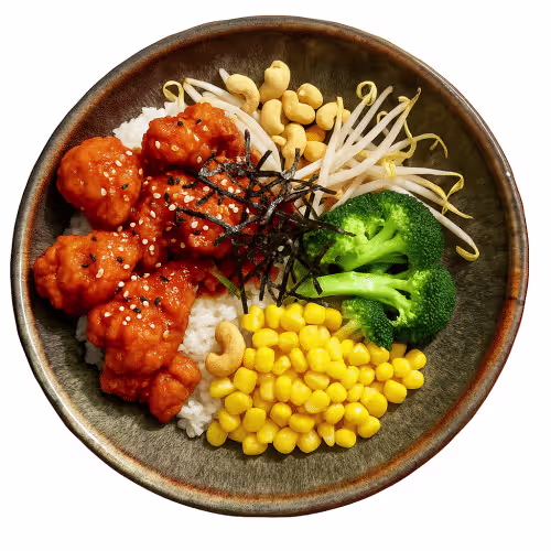 Koreanisch Fried Chicken Bowl (Spicy)