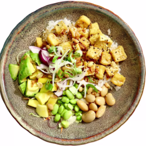 Regenbogen Tofu Bowl