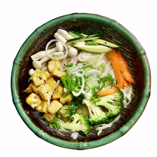 Pho Reisbandnudelsuppe mit Tofu